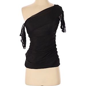Vince Camuto one shoulder top black xs